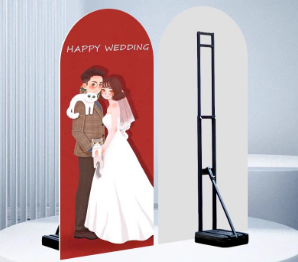 kt板支架户外注水婚庆背景墙支撑架立式落地式广告牌伸缩人形立牌